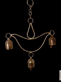 Handcrafted Lotus Flower Wind Chime - Rustic Metal Art for Garden & Home Decor