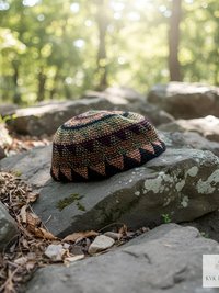 Earth Kufi Skull Cap - Crocheted Beanie Hat, Ethically sourced