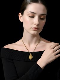 Unique Brass African Mask Necklace - Boho Tribal Ethnic Jewelry