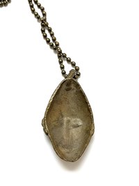 Unique Brass African Mask Necklace - Boho Tribal Ethnic Jewelry