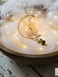 Crescent Moon Bell Chime - Artisan-made Garden Decor