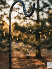 Crescent Moon Bell Chime - Artisan-made Garden Decor