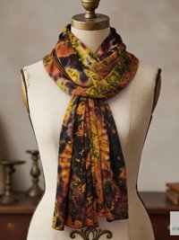 Handmade Tie Dye Scarf - Versatile Bohemian Accessory for All Seasons