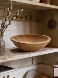 Handcrafted Rustic Olive Wood Bowl - Add Rustic Charm to Your Kitchen Decor