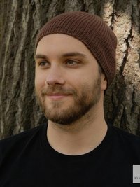 Brown Kufi Skull Cap - Crocheted Beanie Hat, Ethically sourced