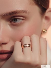 Handmade 6mm Copper Dome Band Ring - Unique Boho Style Jewelry