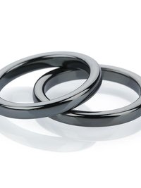 4mm Flat Hematite Ring 