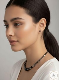 Hematite & Black Onyx Gemstone Necklace