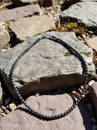 Faceted Hematite Bead Necklace