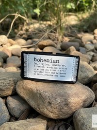 Black Suede Boho Cuff Bracelet - Cotton Fabric, Vintage Crochet, Button Closure