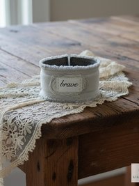 Brave Boho Cuff Bracelet – Stitched Cotton Fabric Wrist Cuff