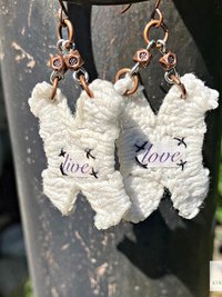 Boho Earrings LIVE LOVE - Hippie Crochet Dangle Earrings