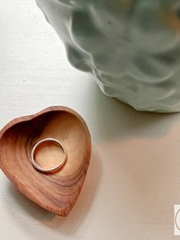 Small Olive Wood Heart Bowl - Trinket Dish