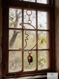Crescent Moon Bell Chime - Artisan-made Garden Decor