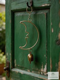 Crescent Moon Bell Chime - Artisan-made Garden Decor