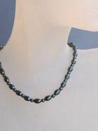 Magnetic Hematite Oval & Round Necklace