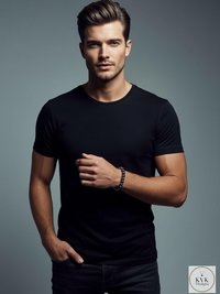 Men's Magnetic Hematite Round Bead Bracelet