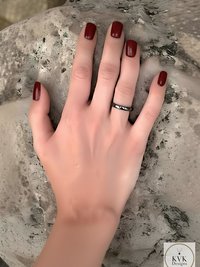 4mm Flat Hematite Ring 