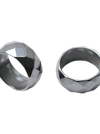 6mm Faceted Hematite Ring 
