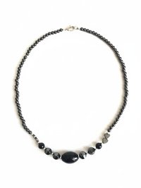 Hematite & Black Onyx Gemstone Necklace