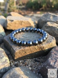 Hematite Beaded Stretch Bracelet