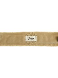 PRAY Boho Cuff Bracelet – Cotton Fabric, Vintage Crochet, Button Closure