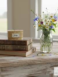 PRAY Boho Cuff Bracelet – Cotton Fabric, Vintage Crochet, Button Closure