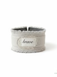 Brave Boho Cuff Bracelet – Stitched Cotton Fabric Wrist Cuff