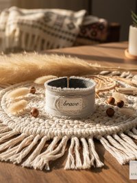 Brave Boho Cuff Bracelet – Stitched Cotton Fabric Wrist Cuff