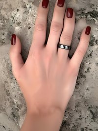 6mm Flat Hematite Ring 