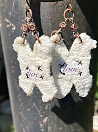 Boho Earrings LIVE LOVE - Hippie Crochet Dangle Earrings