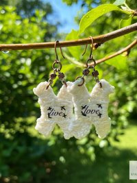 Boho Earrings LIVE LOVE - Hippie Crochet Dangle Earrings