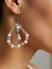 Swarovski Crystal Pear Shaped Dangle Earrings