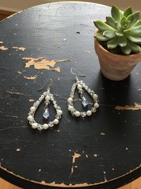 Swarovski Crystal Pear Shaped Dangle Earrings