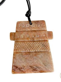 Boho Serpentine Pendant - Earthy Gemstone Necklace, Handmade Stone Jewelry