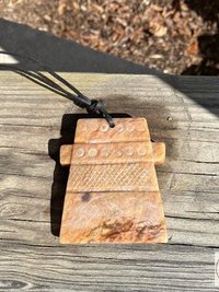 Boho Serpentine Pendant - Earthy Gemstone Necklace, Handmade Stone Jewelry