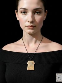 Boho Serpentine Pendant - Earthy Gemstone Necklace, Handmade Stone Jewelry