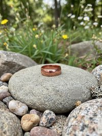 Handmade 6mm Copper Dome Band Ring - Unique Boho Style Jewelry
