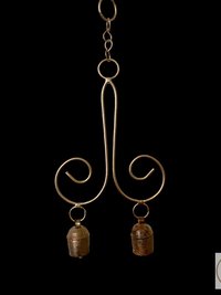 Handmade Swirl Bell Chime - Artisan Boho Metal Spiral Patio Decor