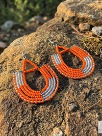 Maasai Beaded Earrings - Statement African Earrings