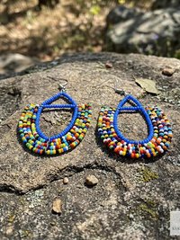Maasai Beaded Earrings - Statement African Earrings