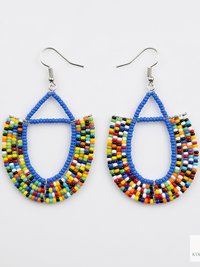 Maasai Beaded Earrings - Statement African Earrings