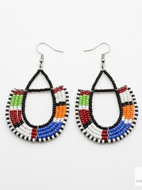 Maasai Beaded Earrings - Statement African Earrings
