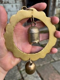 Handmade Double Sun Bells Metal Wind Chime - Soothing Outdoor Sounds, Rustic Garden Decor