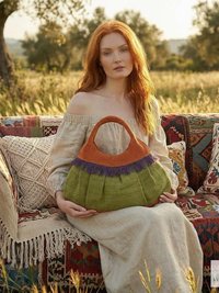 Colorful Hemp Handbag - Eco-friendly Hobo Bag