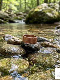 Handcrafted Brass Hammered Ring - Rustic Open-Back Band, Unique Boho Style Jewelry