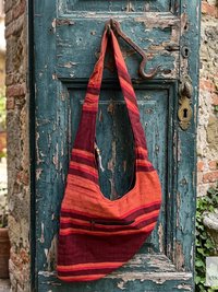Striped Crossbody Bag - Summer Boho Sling Bag