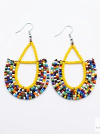 Maasai Beaded Earrings - Statement African Earrings