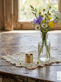 Handcrafted Brass Hammered Ring - Rustic Open-Back Band, Unique Boho Style Jewelry