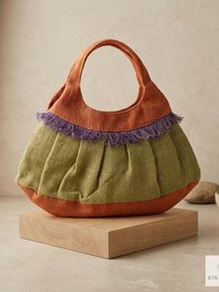 Colorful Hemp Handbag - Eco-friendly Hobo Bag